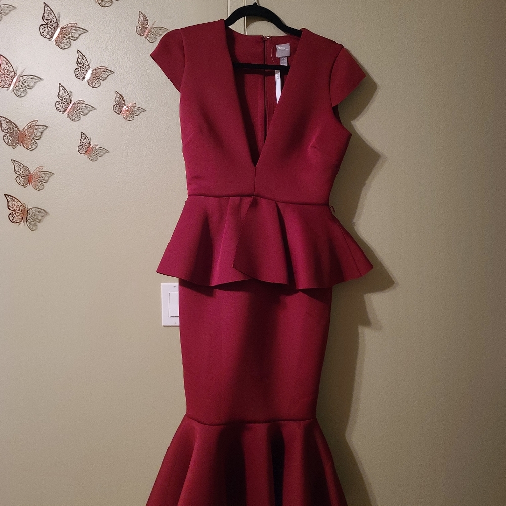 Asos Peplum Scuba dress